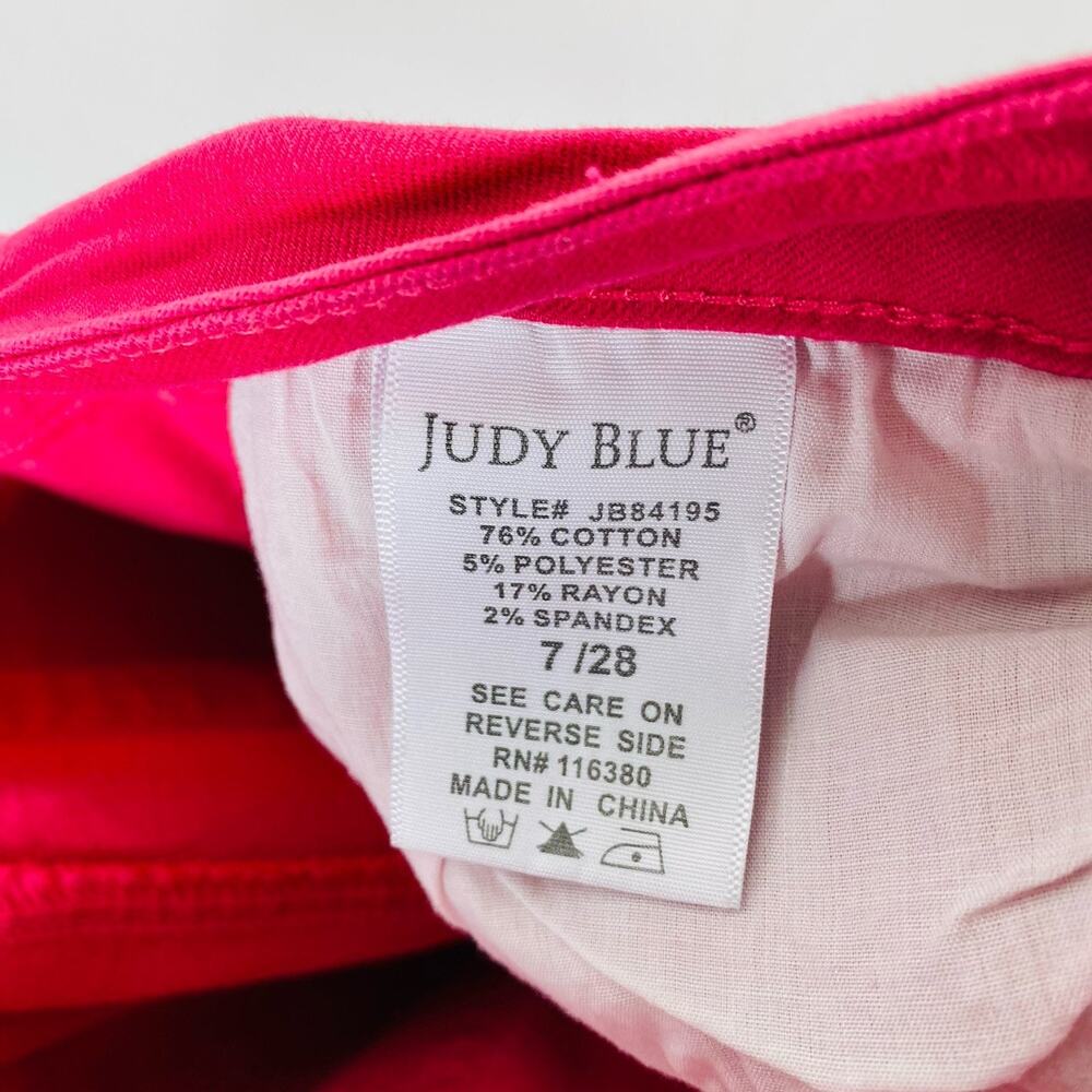 Judy Blue Skinny Jeans 28 7 Pink 5-Pocket - Picture 6 of 7